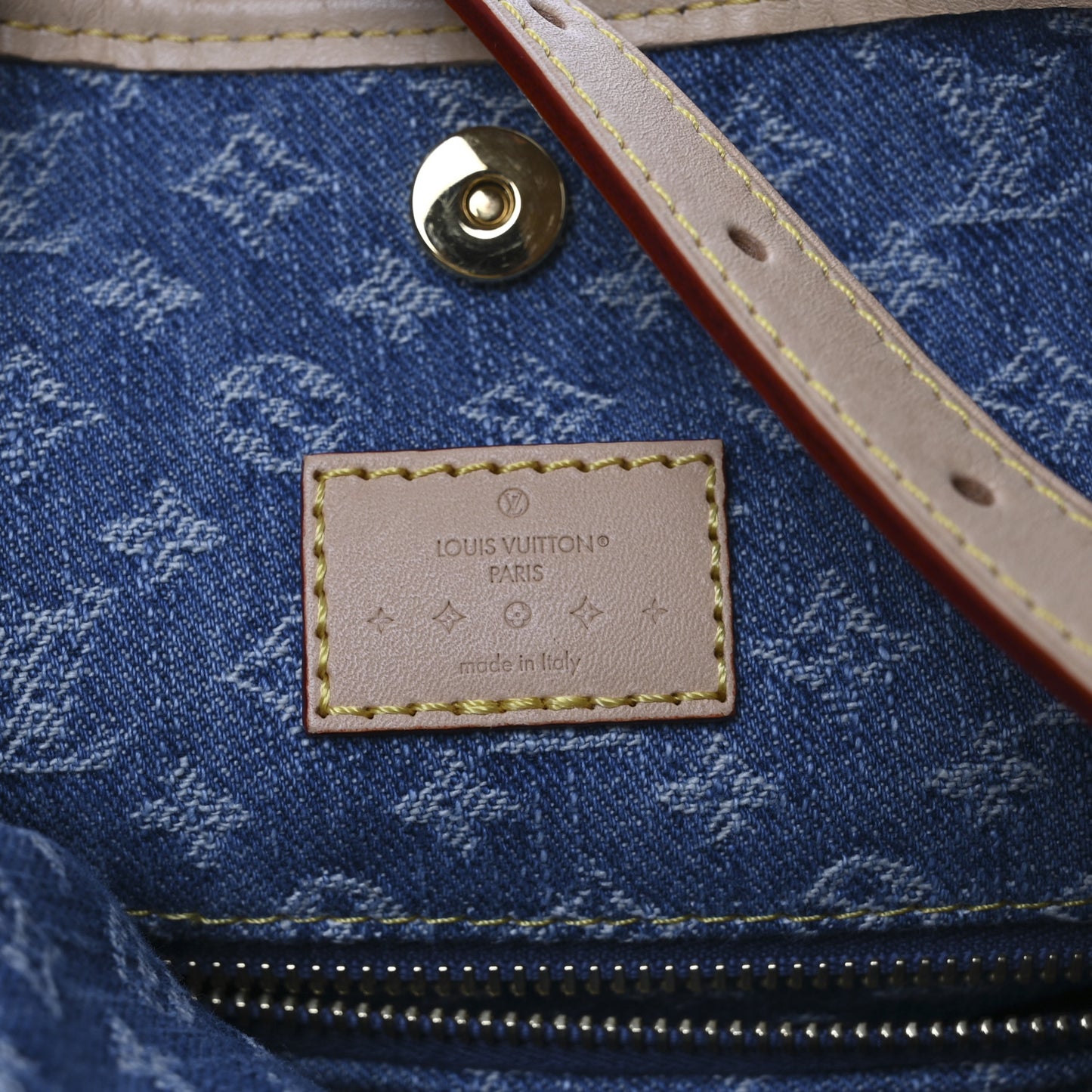 Monogram Denim CarryAll MM Blue