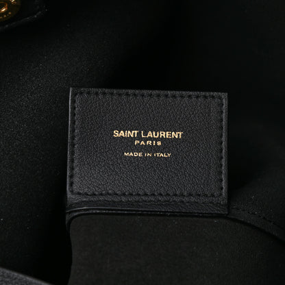 Saint Laurent Calfskin North-South Shopping Tote Black 7 of 10