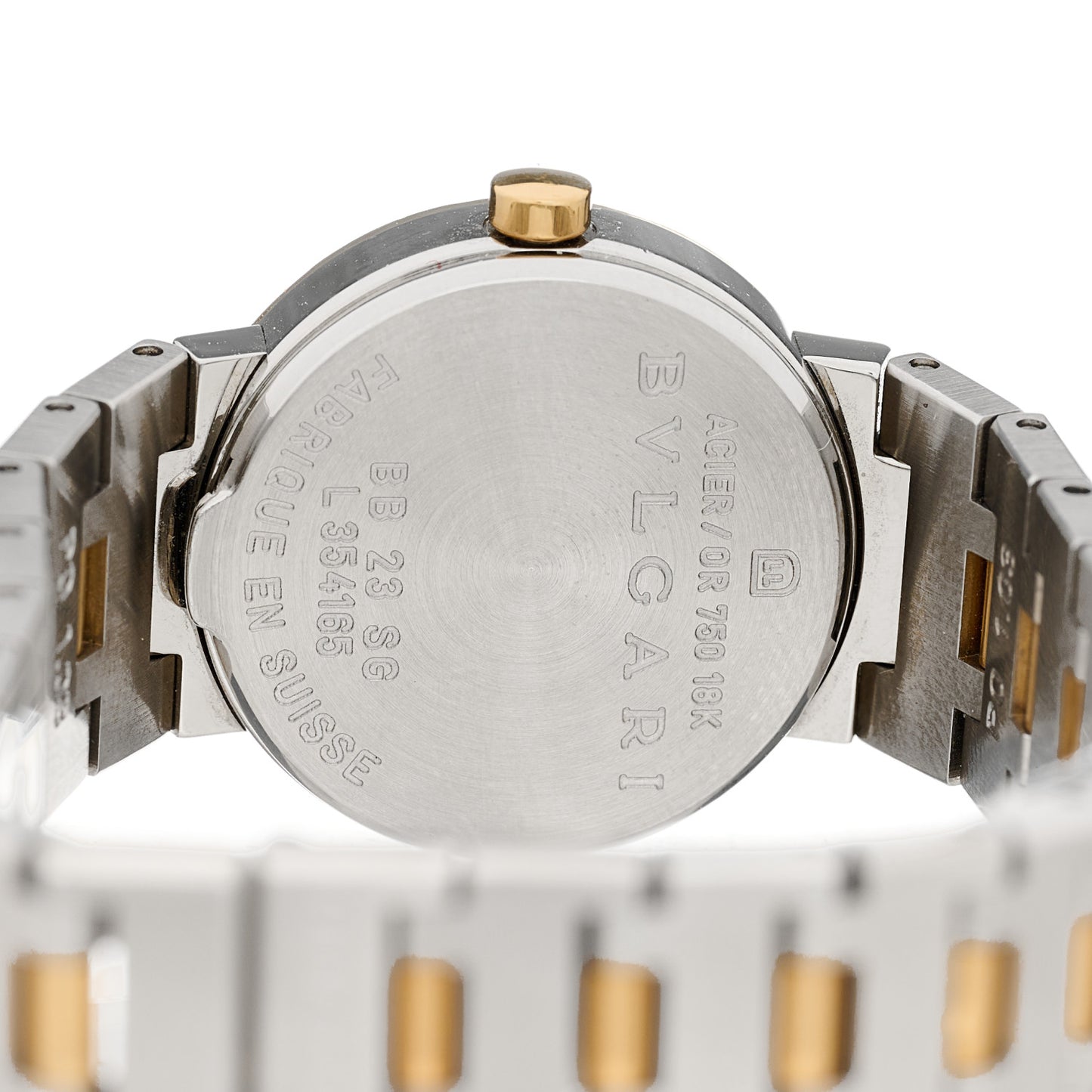 Stainless Steel 18K Yellow Gold 23mm Quartz Watch Black