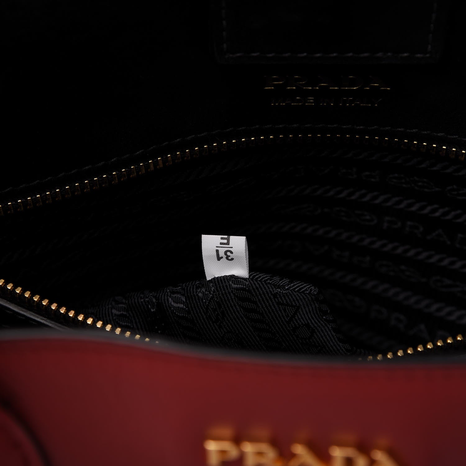 Prada City Calfskin Medium Colorblock Bibliothèque Tote Fuoco Black 7 of 10