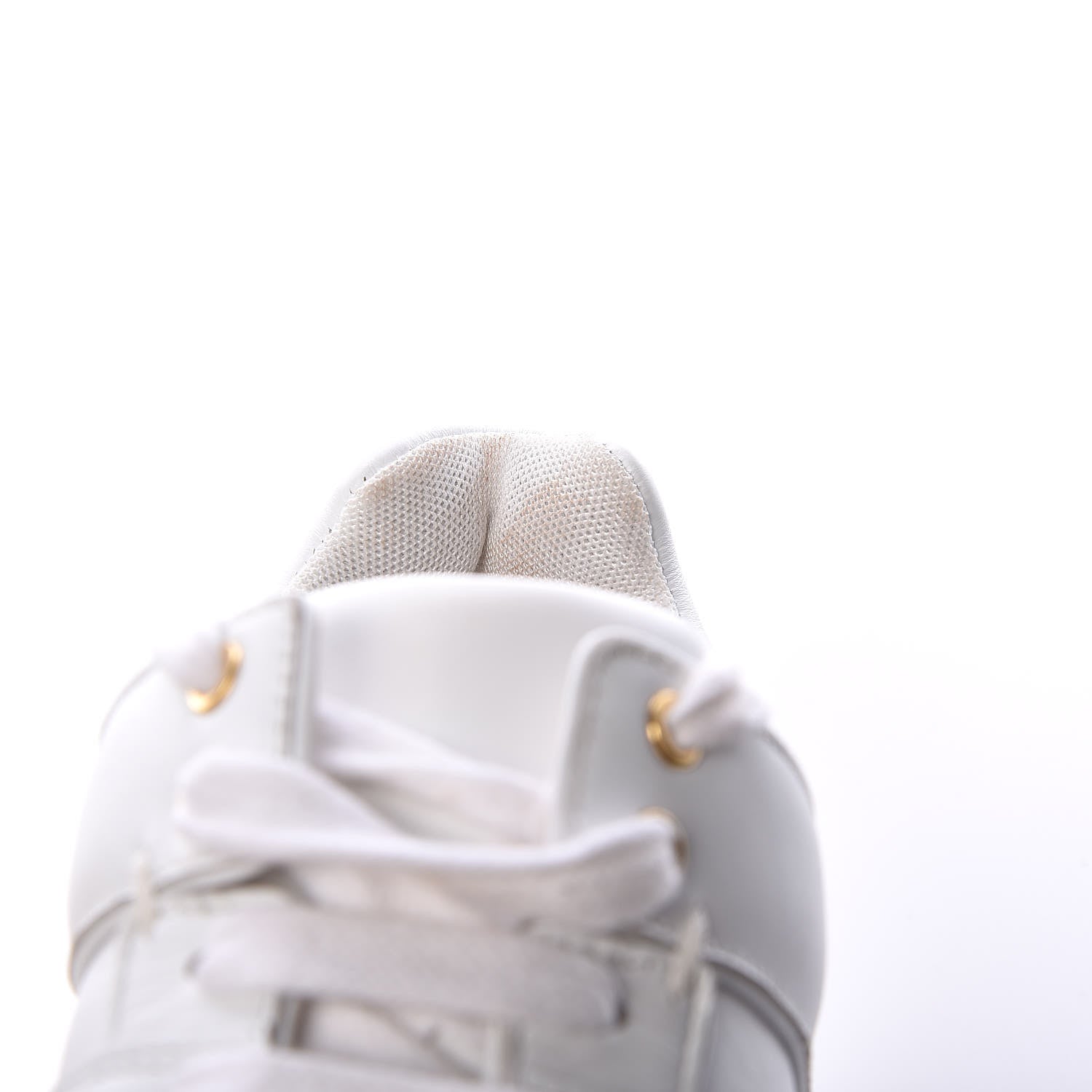 Chanel Calfskin Laminated Lambskin CC Sneakers 41 White Gold 10 of 11