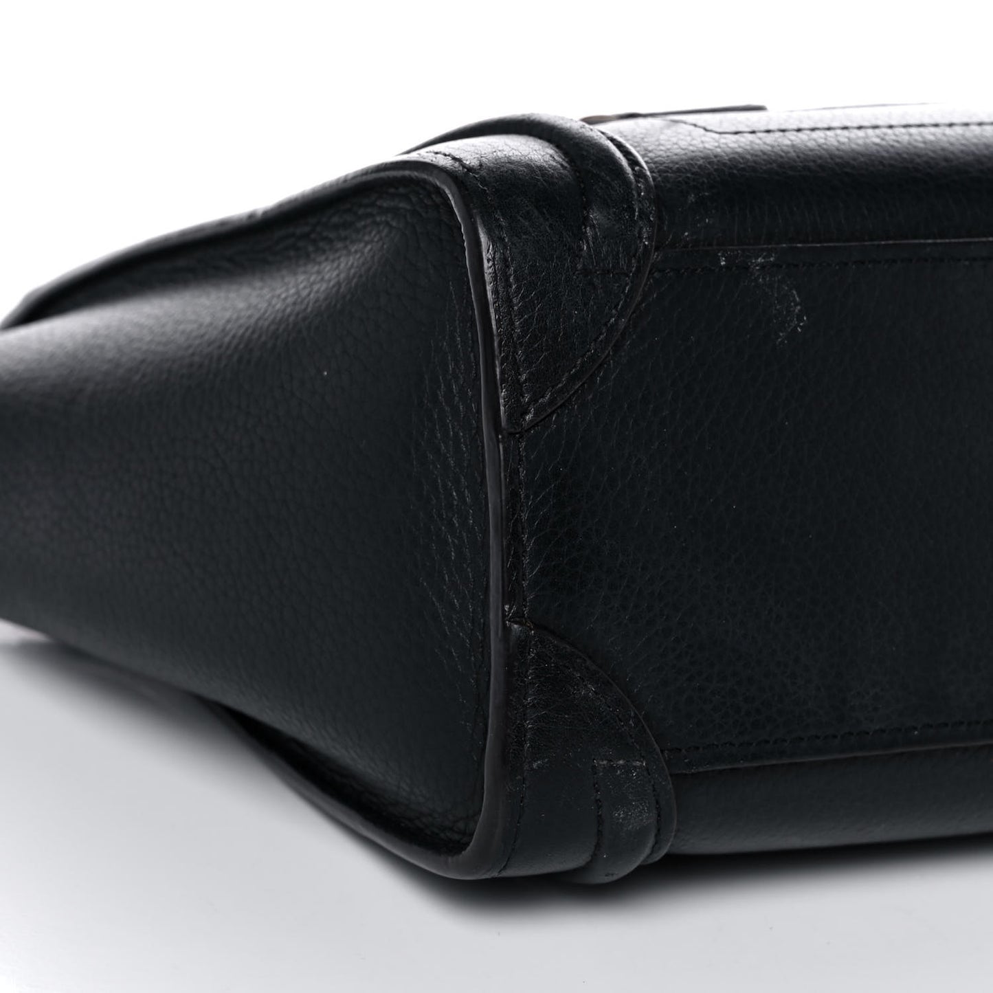 Drummed Calfskin Nano Luggage Black