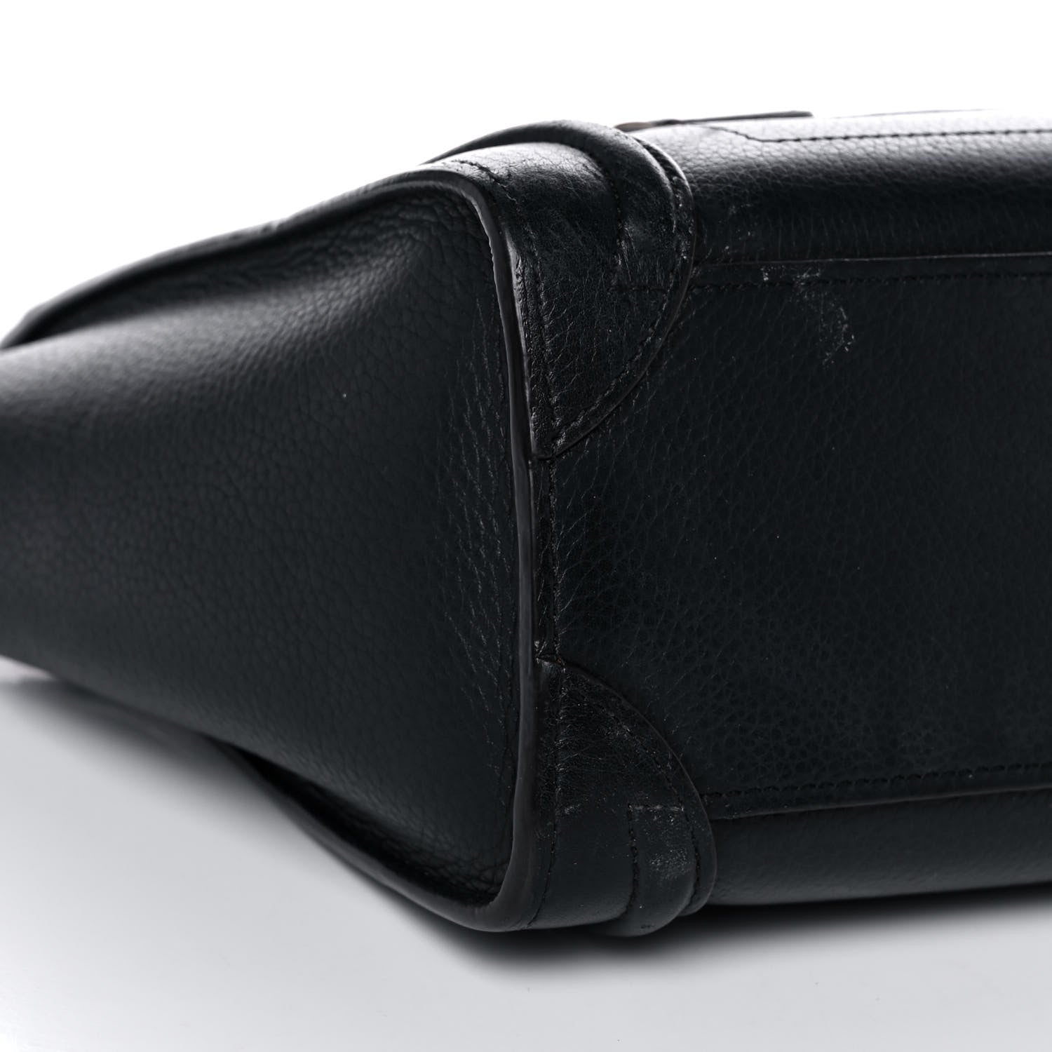 Celine Drummed Calfskin Nano Luggage Black 9 of 17