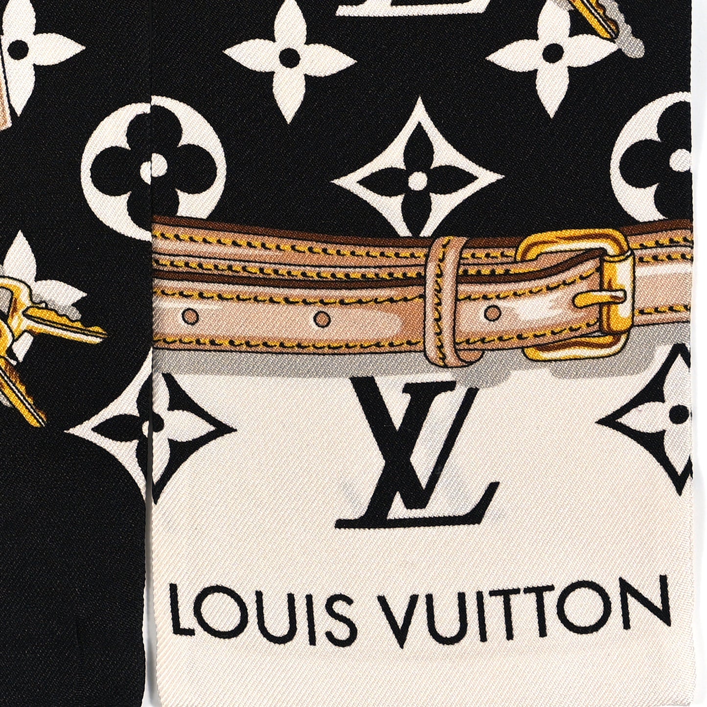 Silk Monogram Confidential Bandeau Black