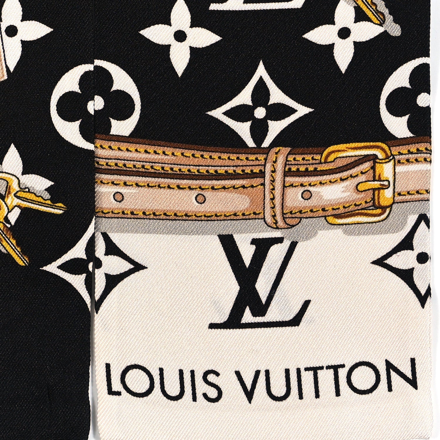Louis Vuitton Silk Monogram Confidential Bandeau Black 3 of 3