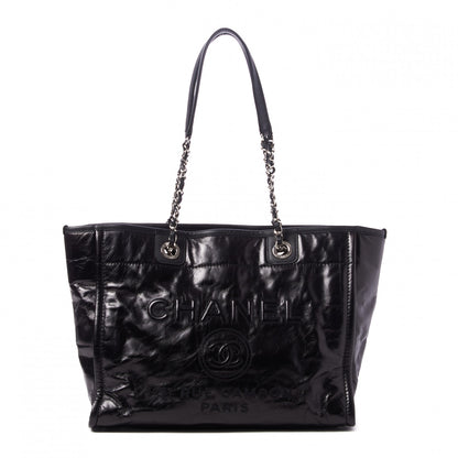Chanel Glazed Calfskin Small Deauville Tote Black 1 of 9