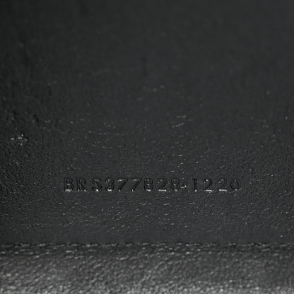 Saint Laurent Grain De Poudre Matelasse Chevron Monogram Chain Wallet Black 7 of 10