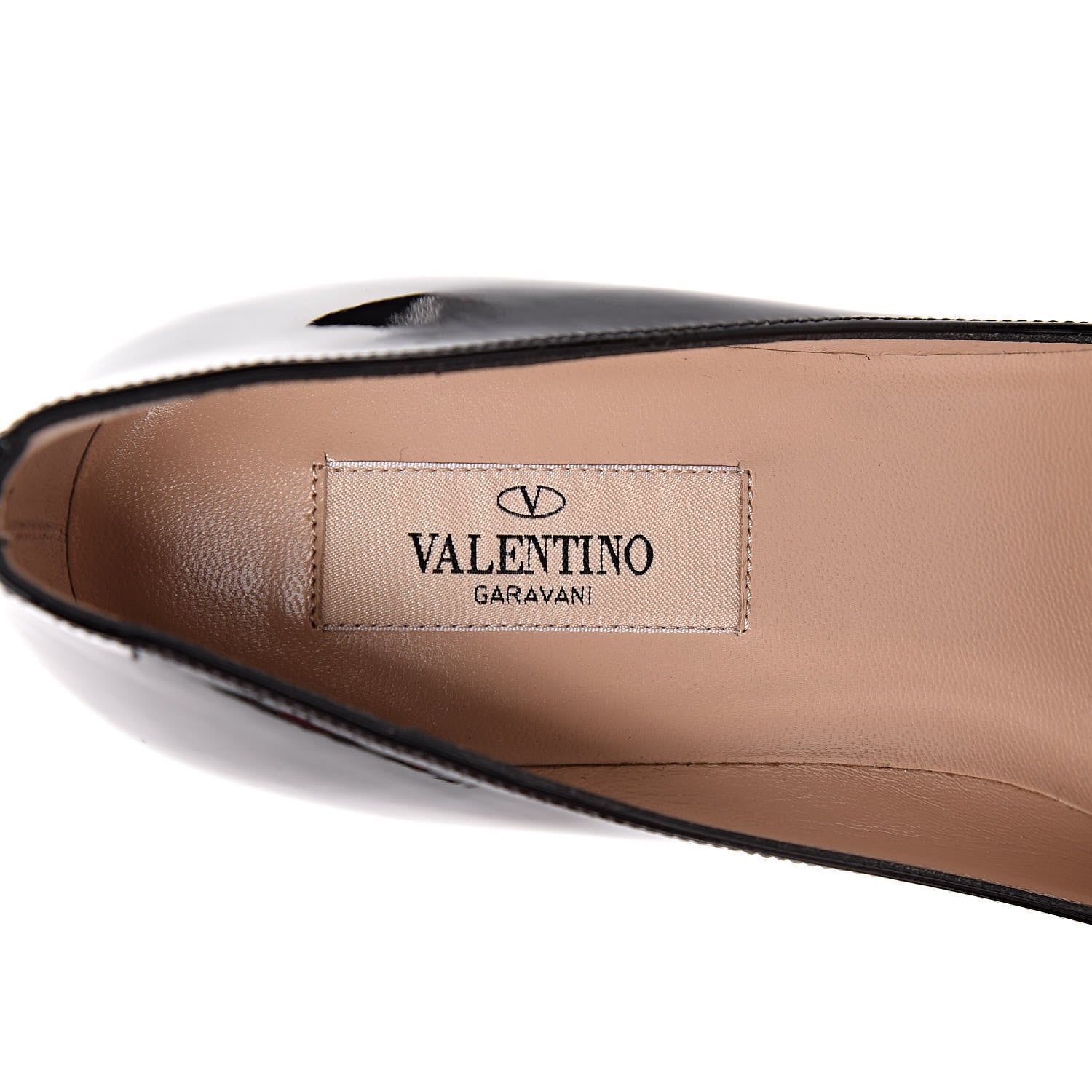 Valentino Garavani Patent Pointed Toe Pumps 36 Black 5 of 9