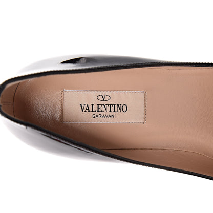 Valentino Garavani Patent Pointed Toe Pumps 36 Black 5 of 9