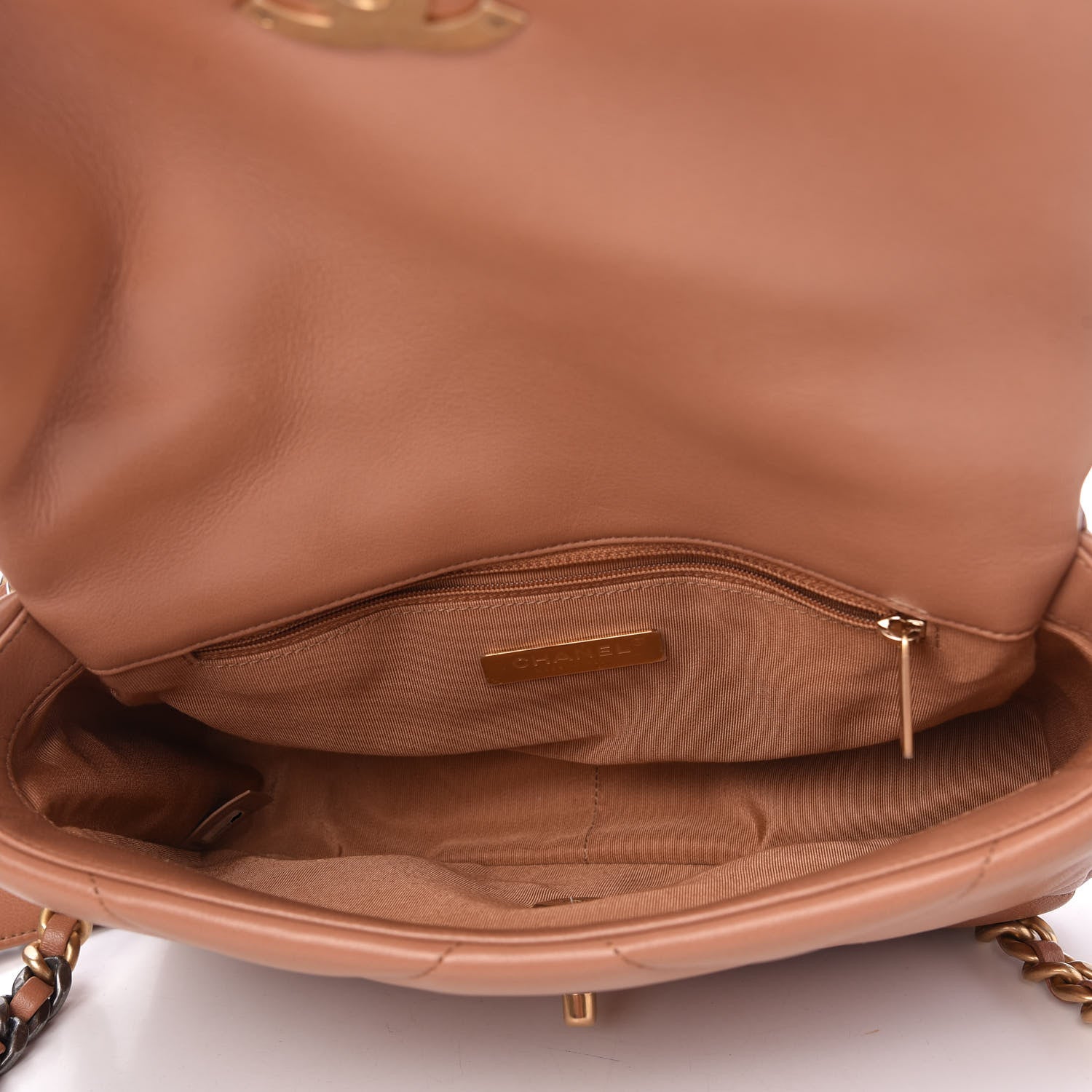 Chanel Lambskin Quilted Medium Chanel 19 Flap Brown 5 of 11