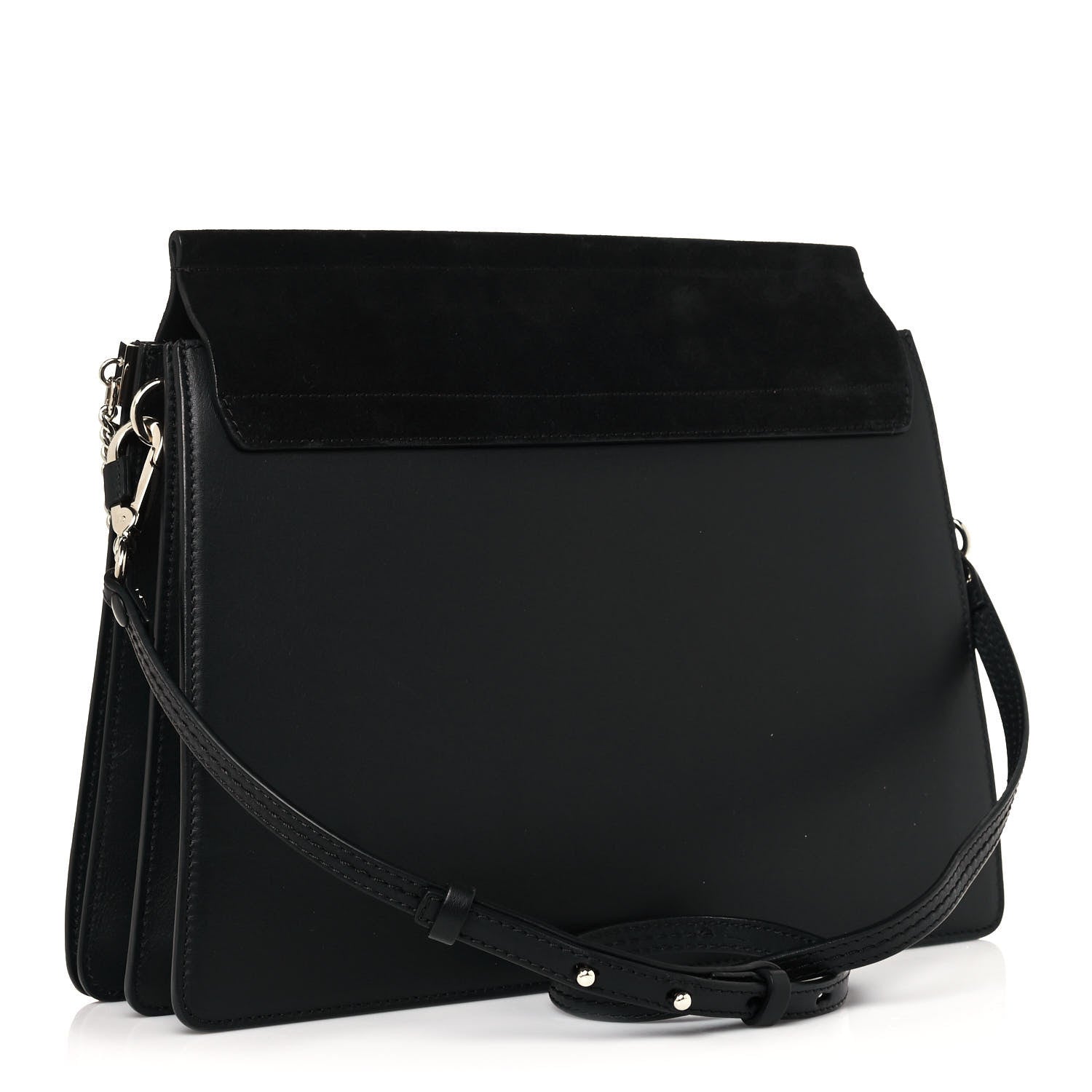 Chloe Suede Calfskin Medium Faye Shoulder Bag Black 3 of 14