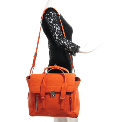3.1 Phillip Lim 3.1 Leather Large Pashli Satchel Mandarin 2 of 14