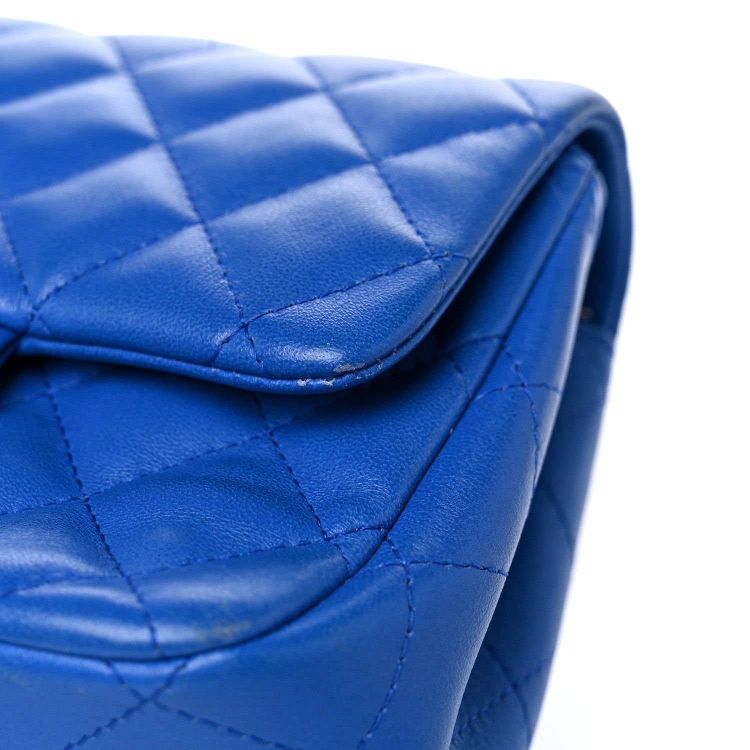 Chanel Lambskin Quilted Mini Square Flap Blue 14 of 19