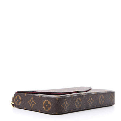 Louis Vuitton Monogram Pochette Felicie Chain Wallet Fuchsia 4 of 10