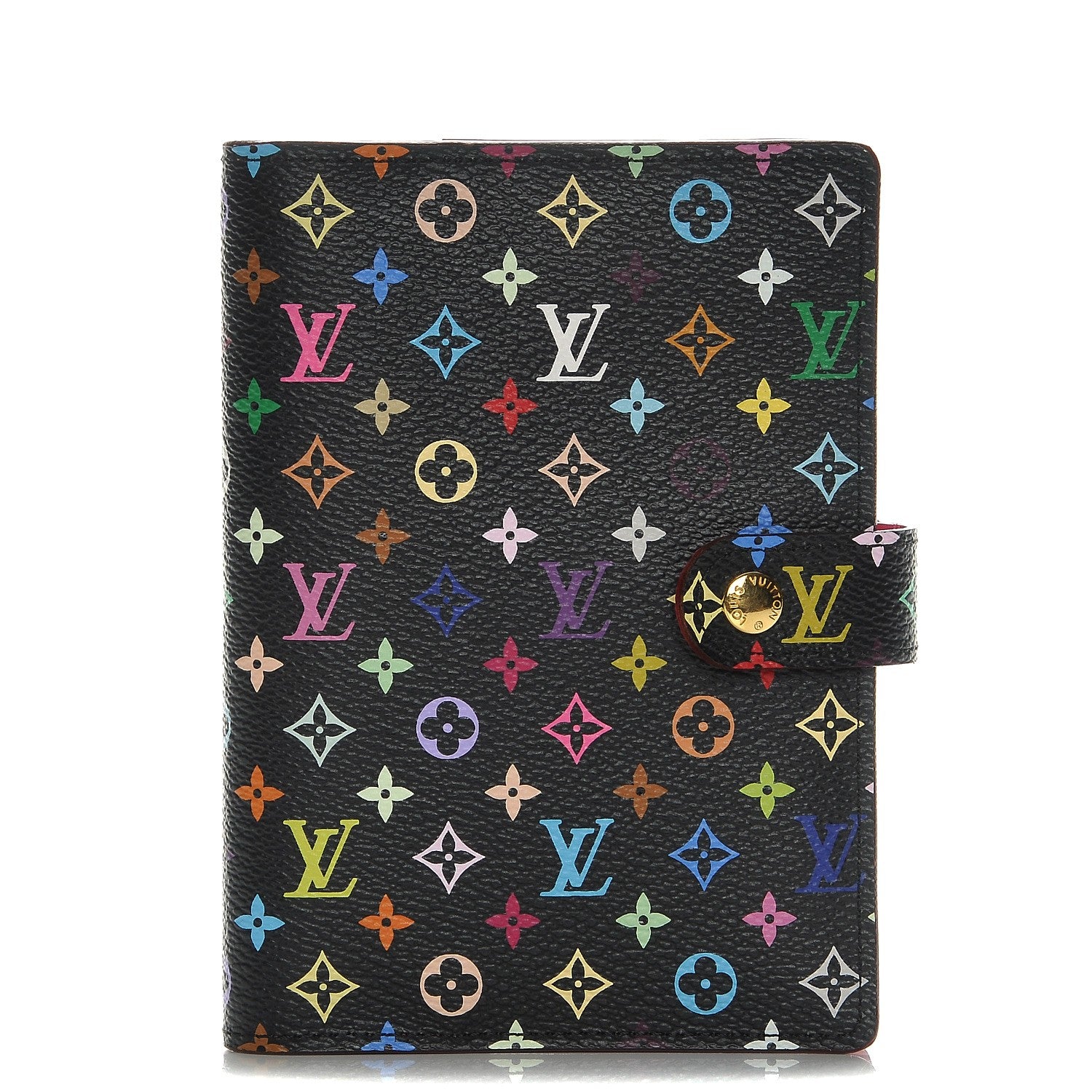Louis Vuitton Monogram Multicolor Small Ring Agenda Cover Black Grenade 1 of 6