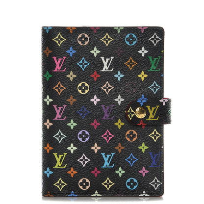 Louis Vuitton Monogram Multicolor Small Ring Agenda Cover Black Grenade 1 of 6