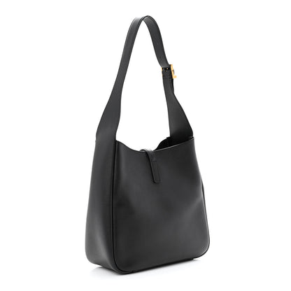 Saint Laurent Smooth Calfskin Small Le 5 A 7 Soft Hobo Black 3 of 9