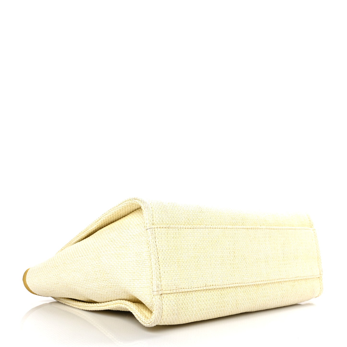 Woven Straw Raffia Small Deauville Tote Yellow