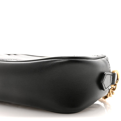Gucci Calfskin Matelasse Mini GG Marmont Chain Shoulder Bag Black 9 of 9