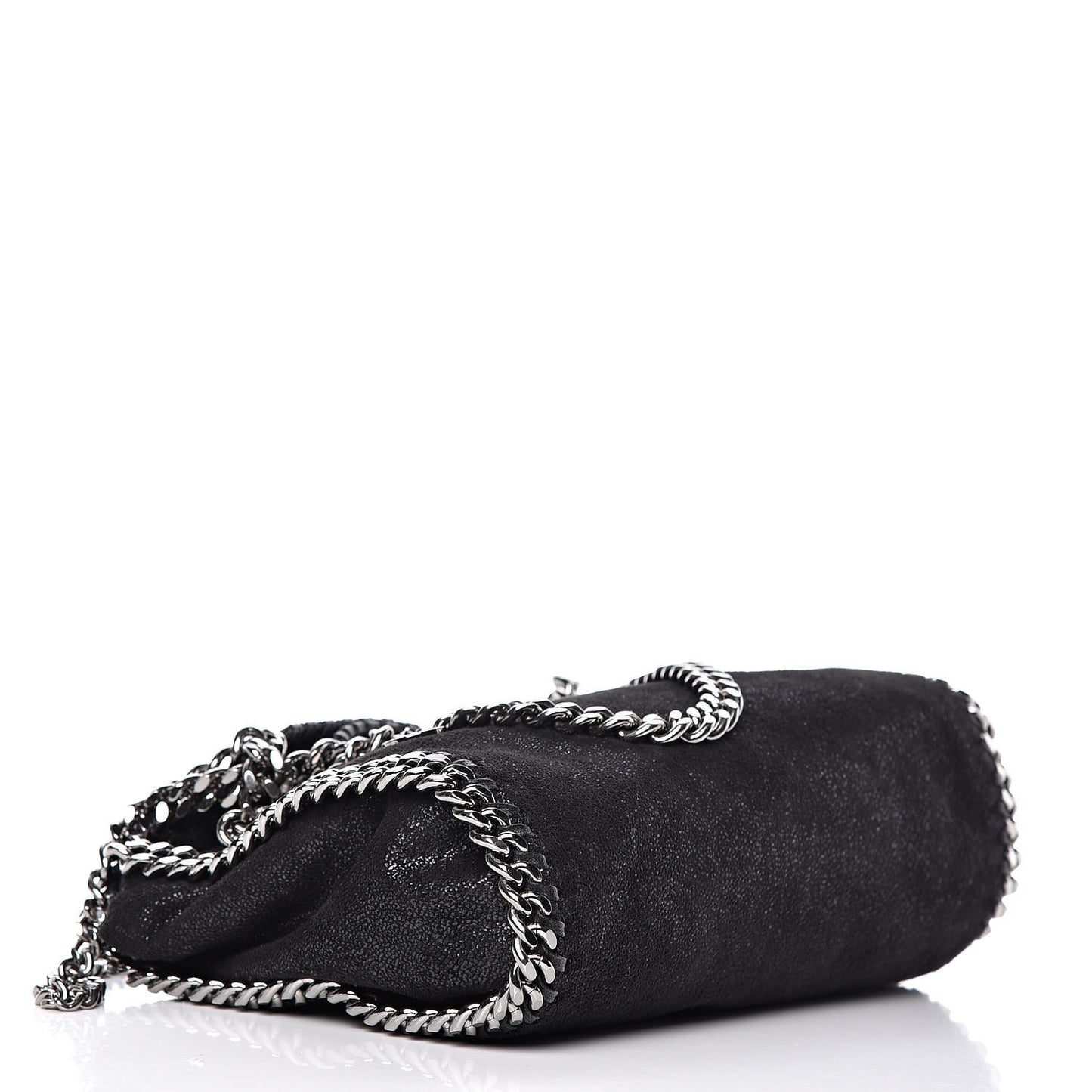 Shaggy Deer Mini Falabella Fold Over Tote Black