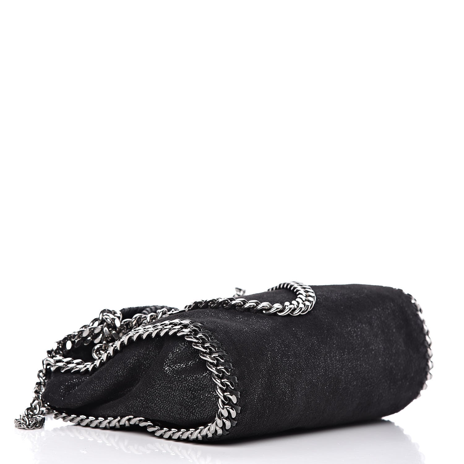 Stella McCartney Shaggy Deer Mini Falabella Fold Over Tote Black 5 of 10