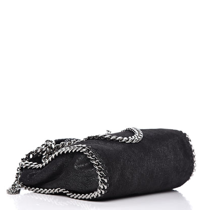 Stella McCartney Shaggy Deer Mini Falabella Fold Over Tote Black 5 of 10