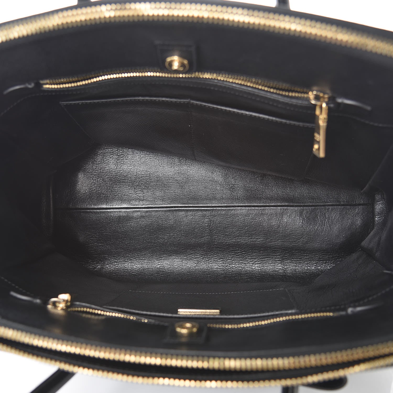 Prada Saffiano Large Double Zip Tote Black 6 of 7
