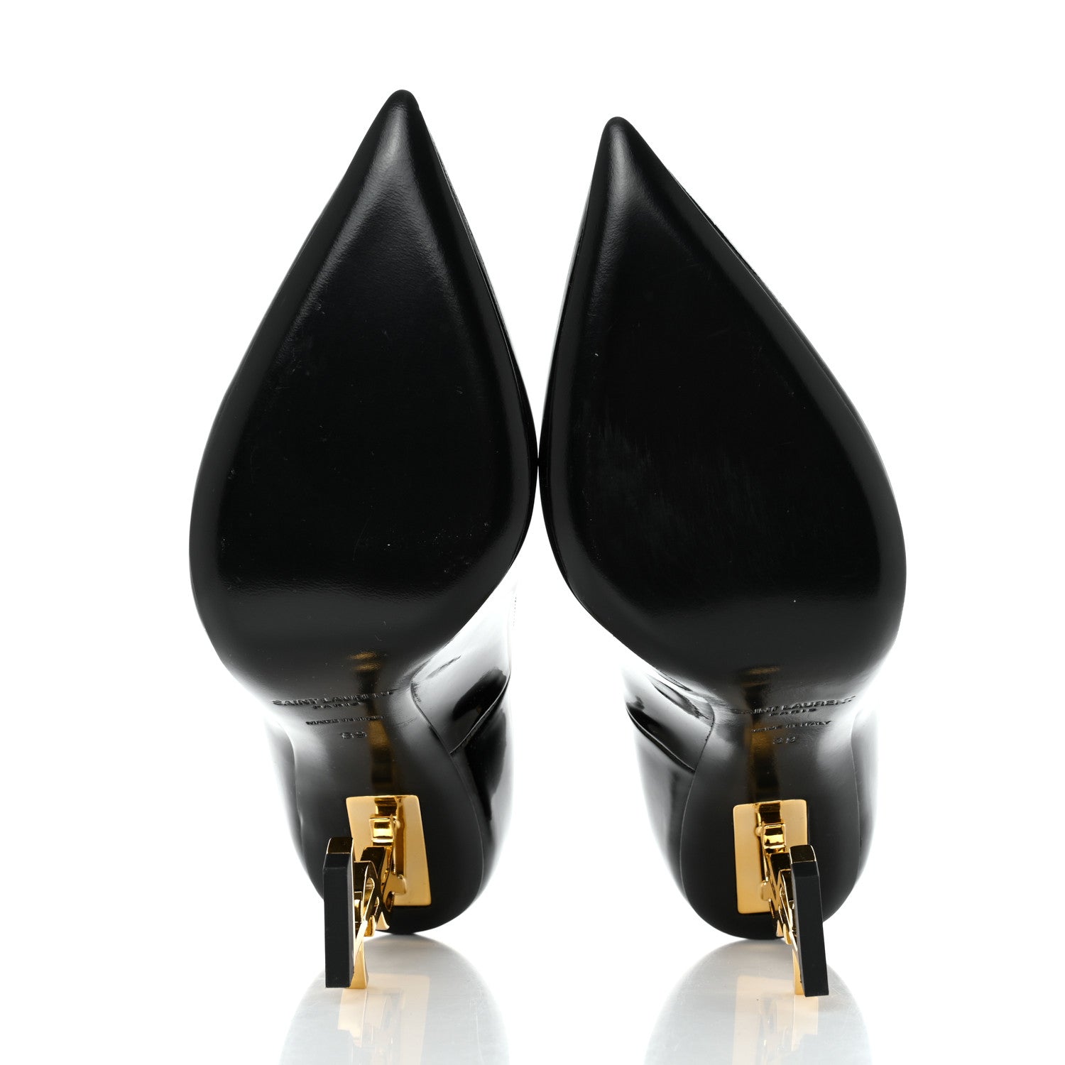 Saint Laurent Patent Opyum 110 Pumps 39 Black Gold 5 of 8