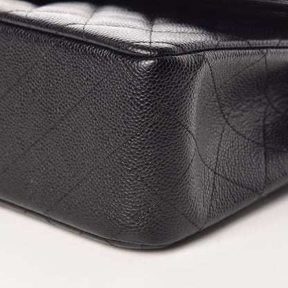 Chanel Caviar Quilted Jumbo Double Flap Black 12 of 13