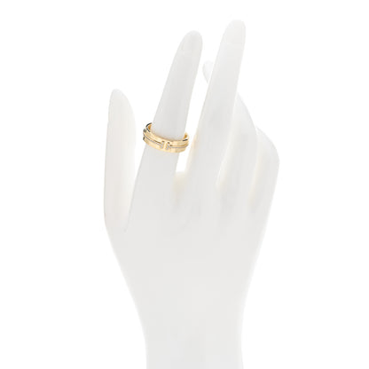 Tiffany 18K Yellow Gold Diamond Wide T Two Ring 54 7 2 of 5