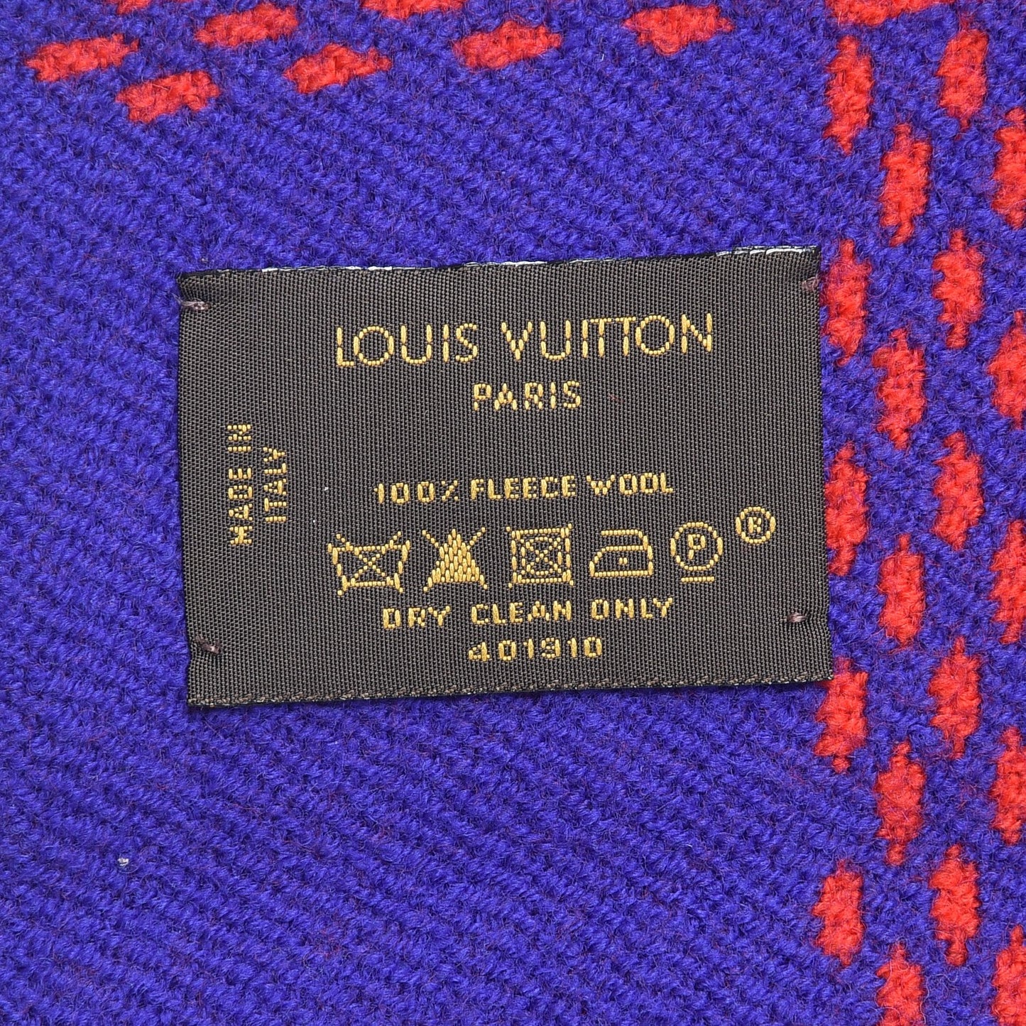 Wool Damier Masai Rug Shawl Rouge