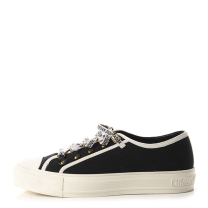 Christian Dior Canvas Womens Walk'n Dior Low Top Sneakers 40 Black 1 of 10