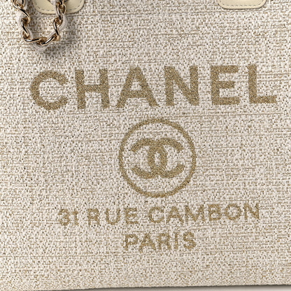 Chanel Lurex Boucle Large Deauville Tote Ivory 10 of 10