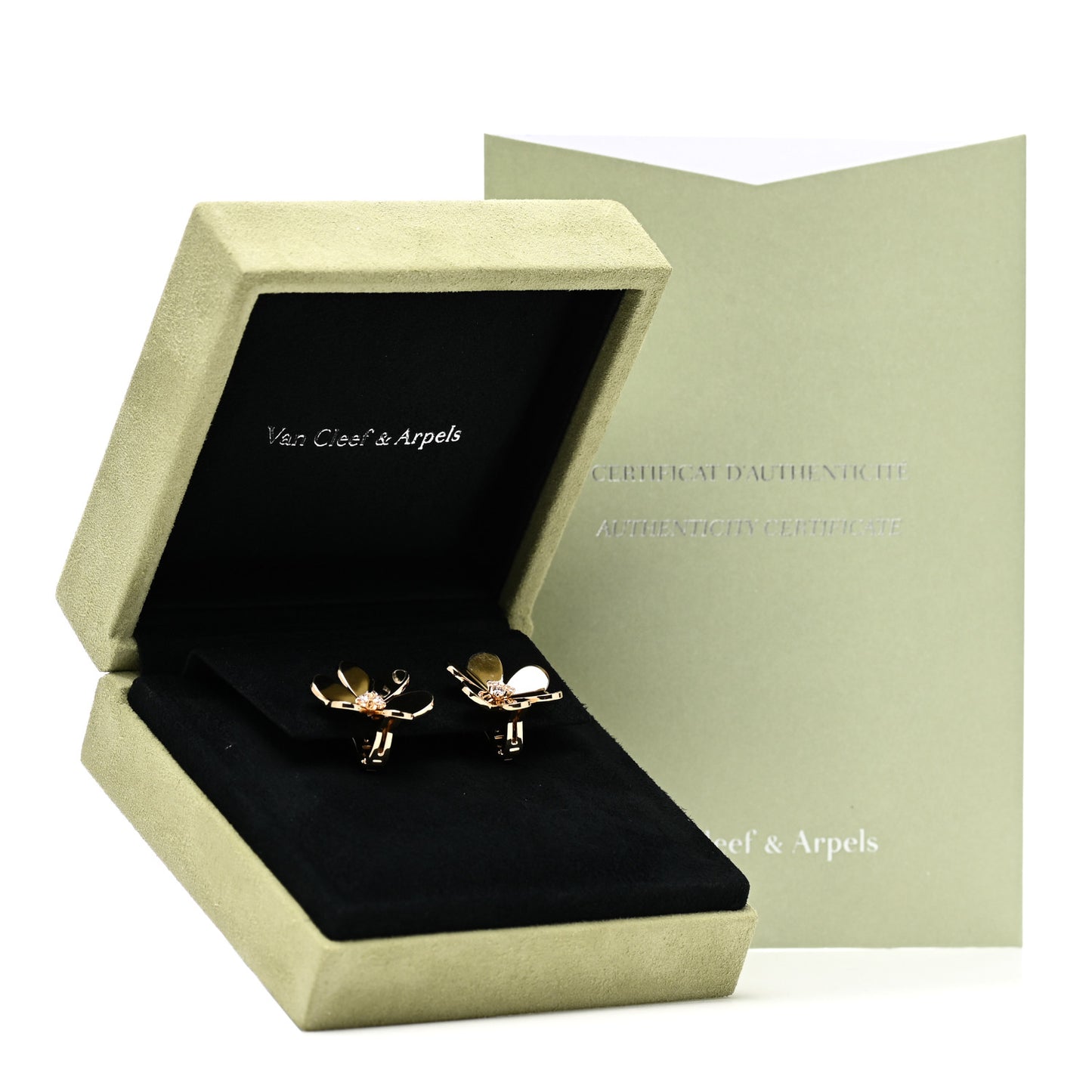 18K Yellow Gold Diamond Large Frivole Earrings