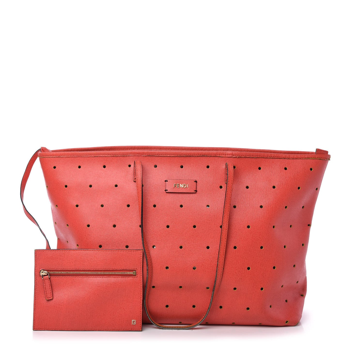Vitello Elite Perforated Roll Tote Papavero