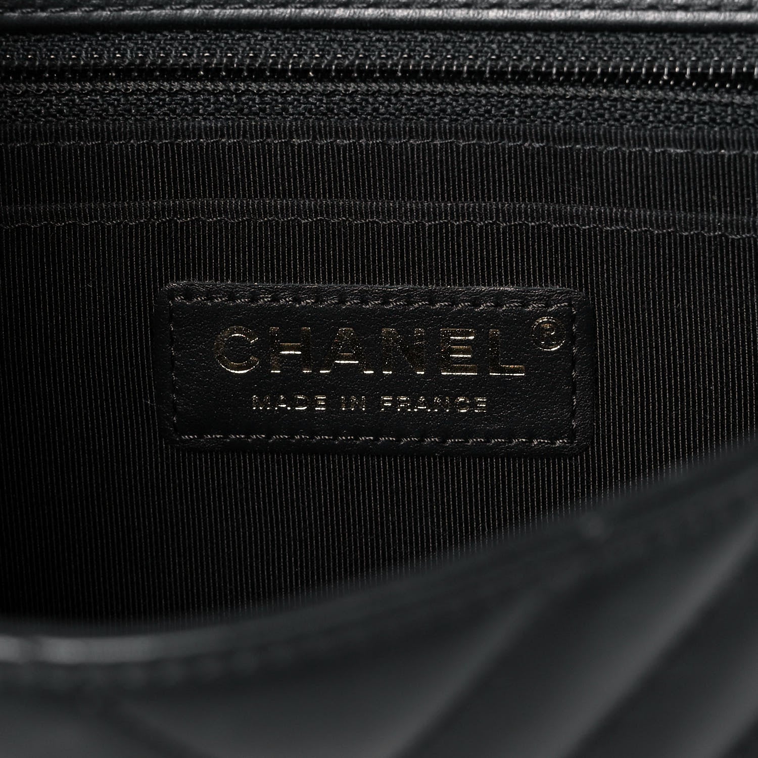 Chanel Calfskin Chevron Quilted Medium Statement Flap Black 6 of 16