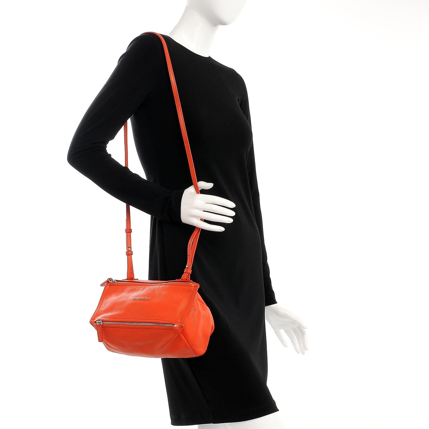 Sugar Goatskin Mini Pandora Bright Orange