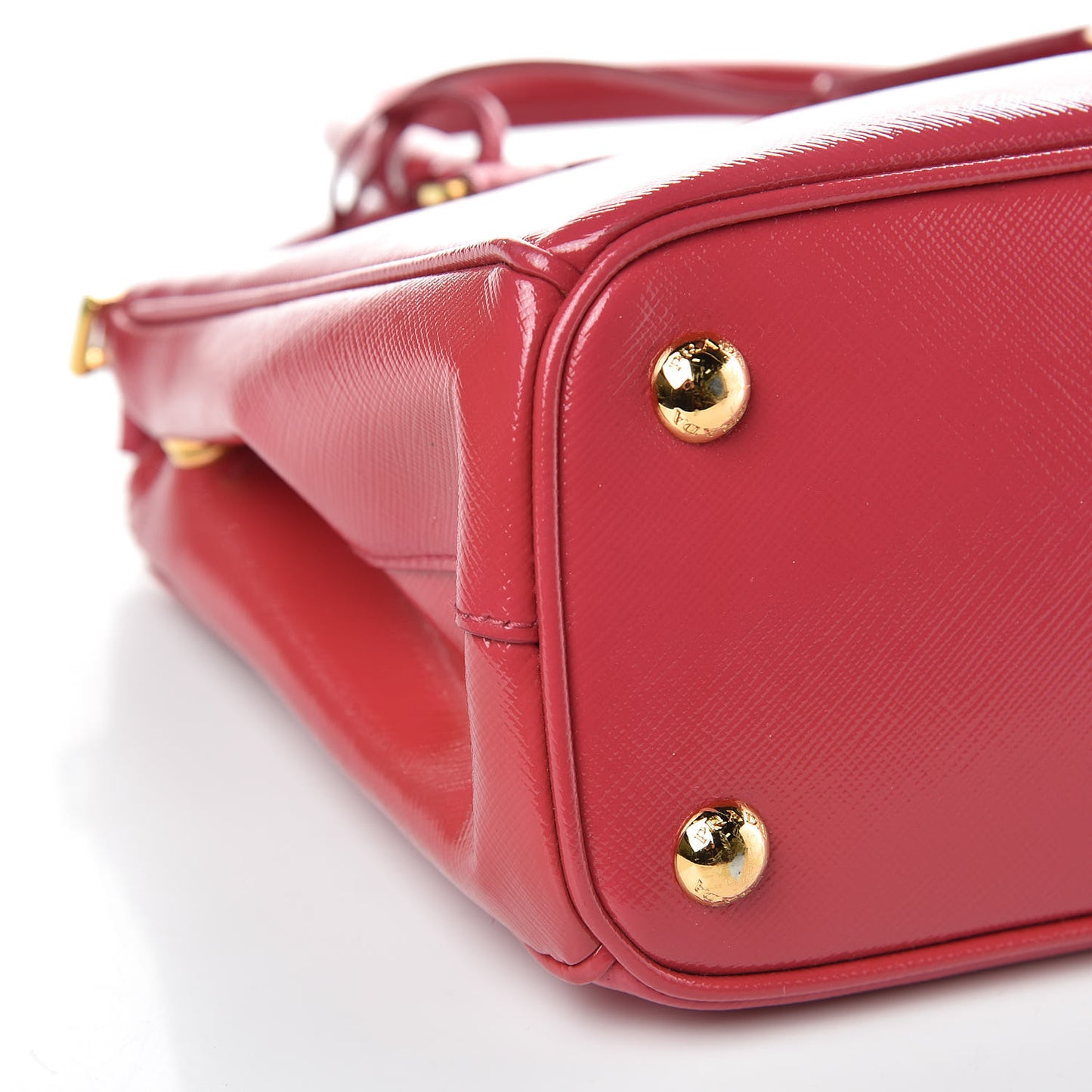 Saffiano Vernice Mini Galleria Double Zip Tote Peonia
