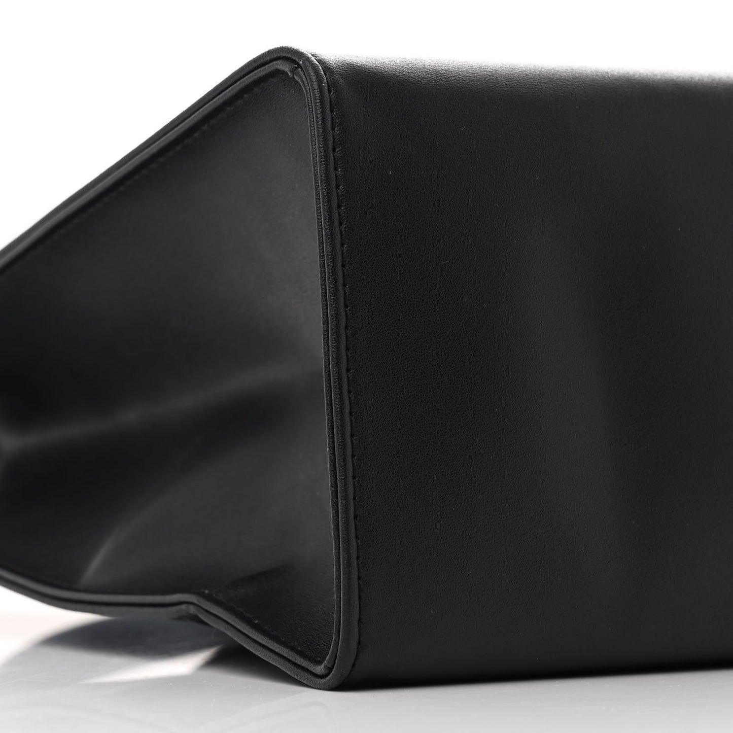 Vegan Leather Medium Shopping Bag Black