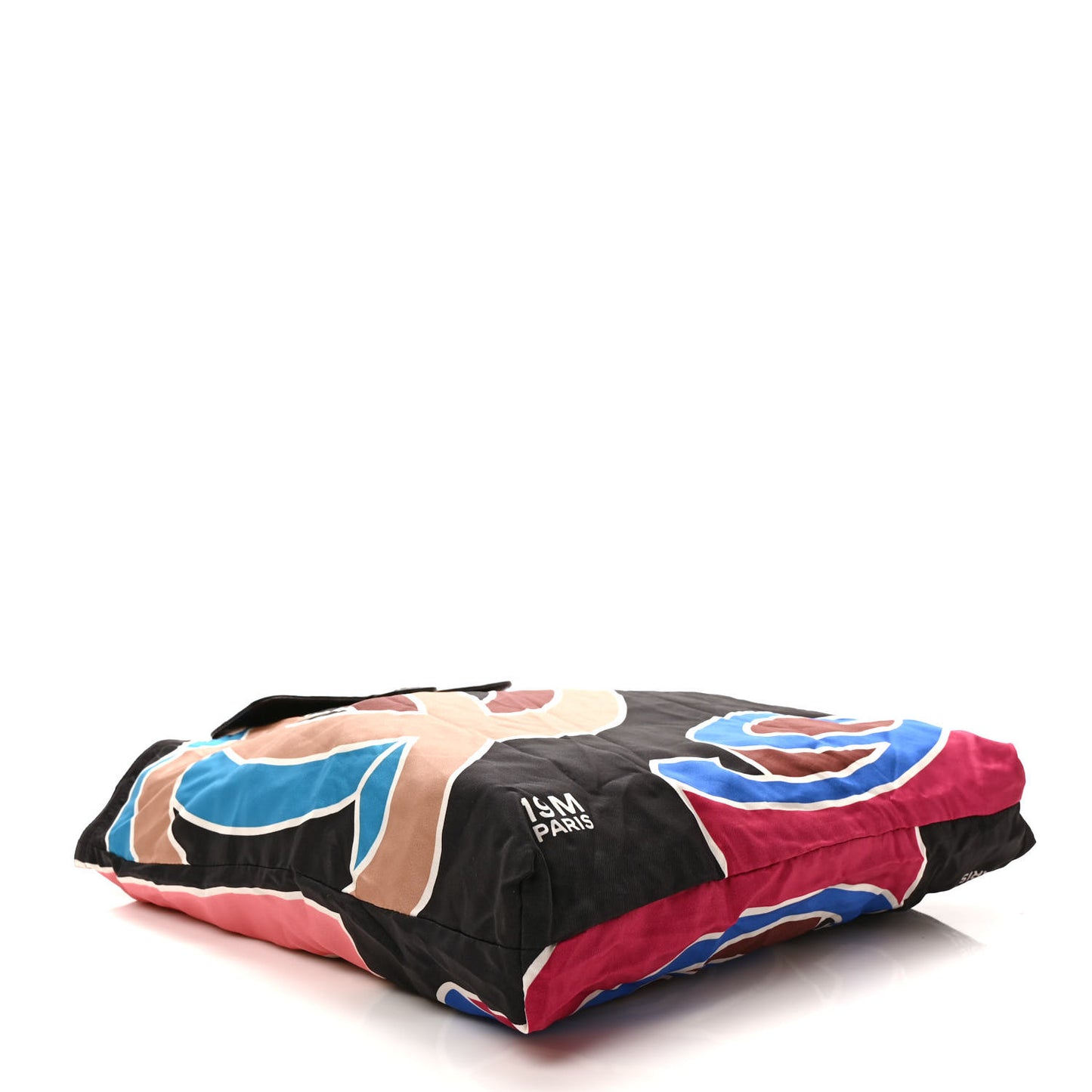 Caviar Fabric Quilted Foldable Tote With Chain Black Multicolor