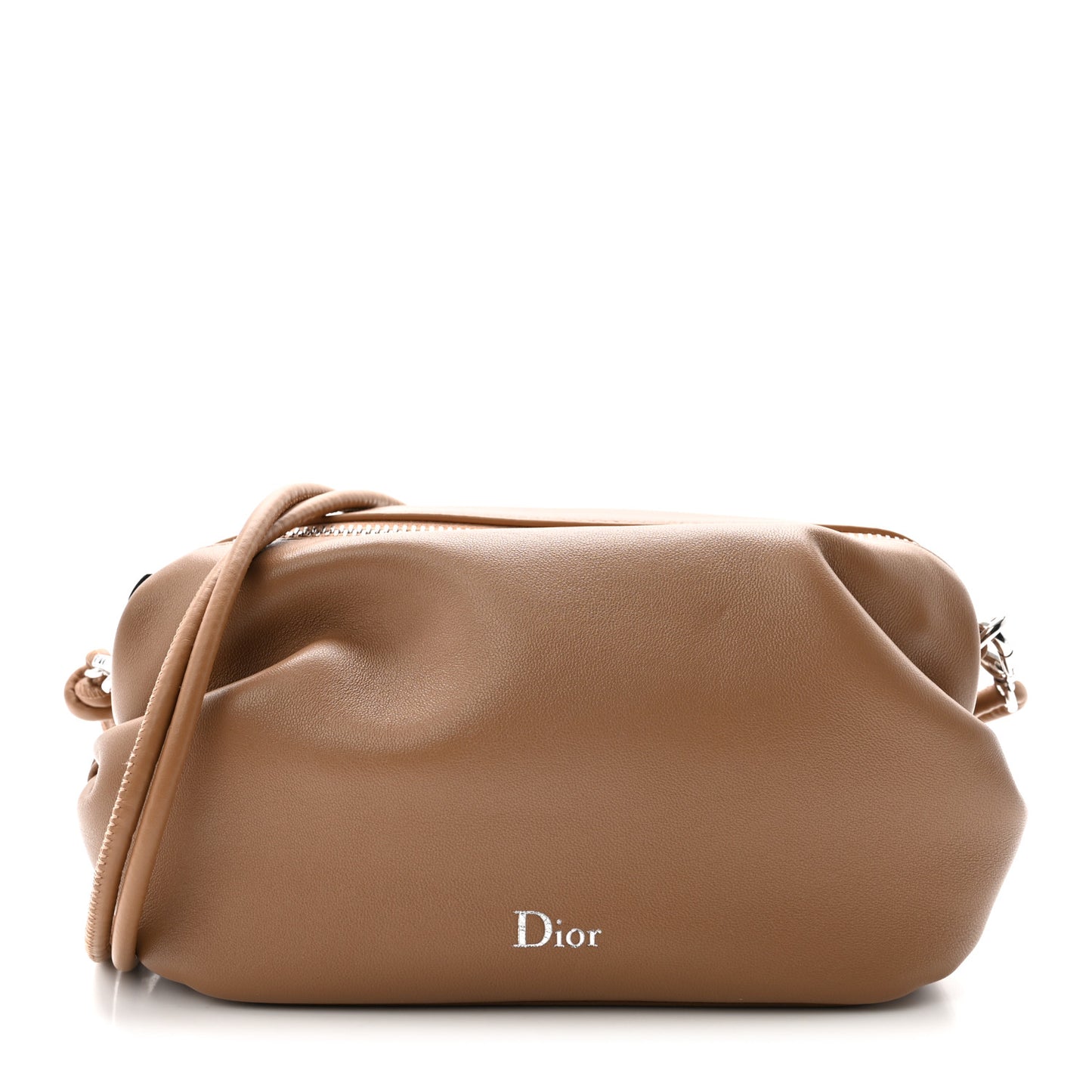 Supple Lambskin Bow Pouch Camel