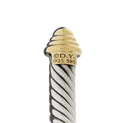 David Yurman Sterling Silver 14K Yellow Gold 5mm Cable Classics Bracelet 3 of 3