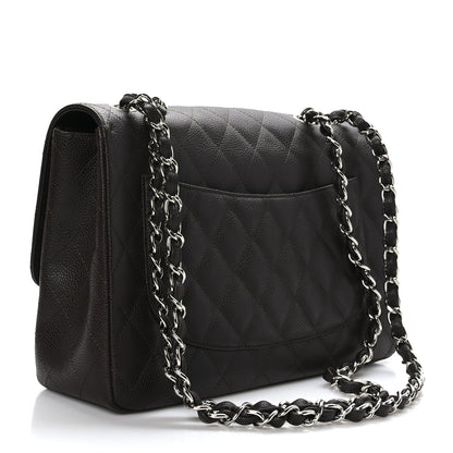 Chanel Caviar Quilted Jumbo Single Flap Dark Brown 2 of 8