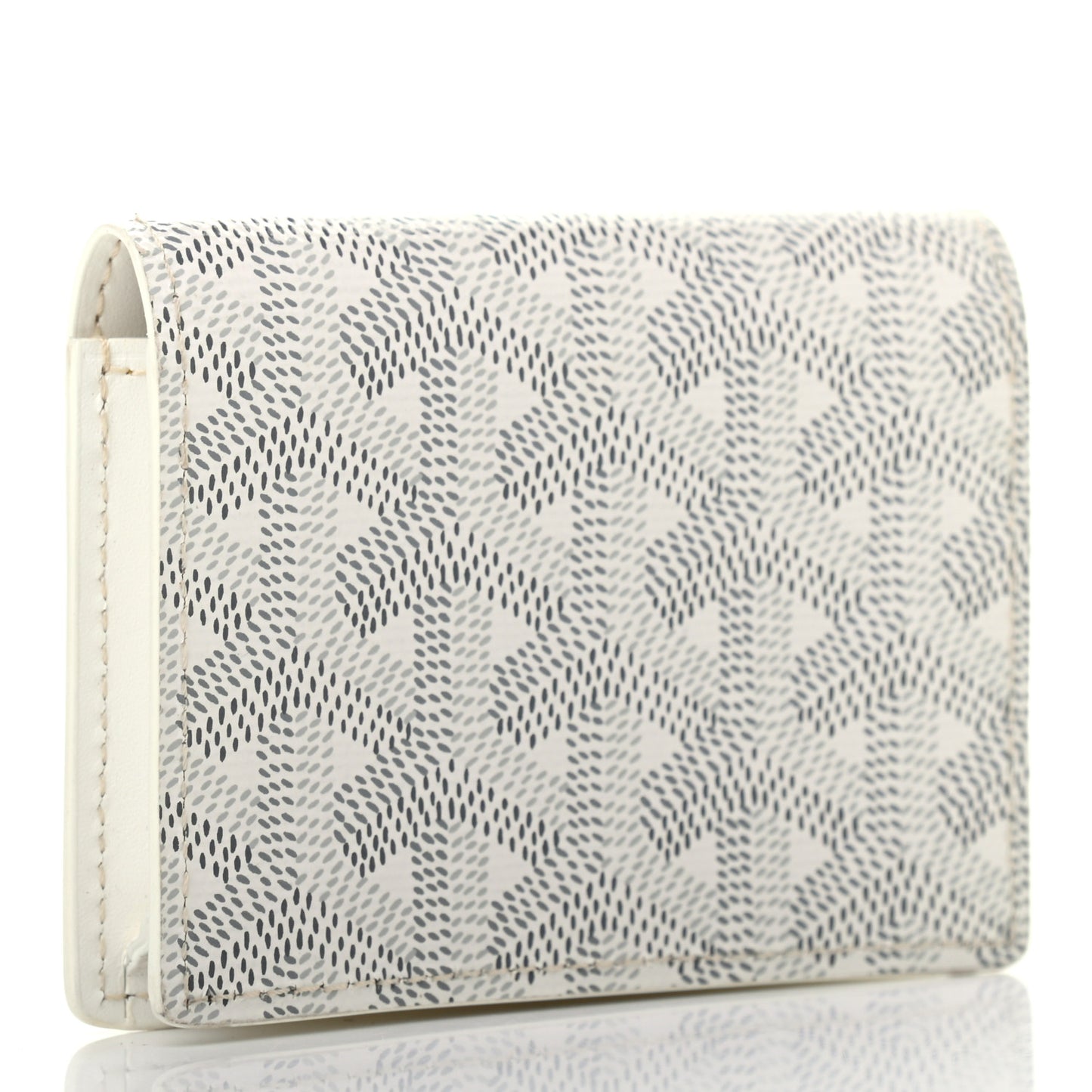 Goyardine Business Card Holder White