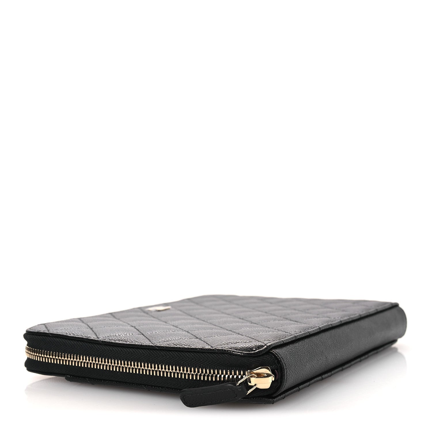 Chanel Caviar Quilted Zipped Travel Pouch Black 4 of 14