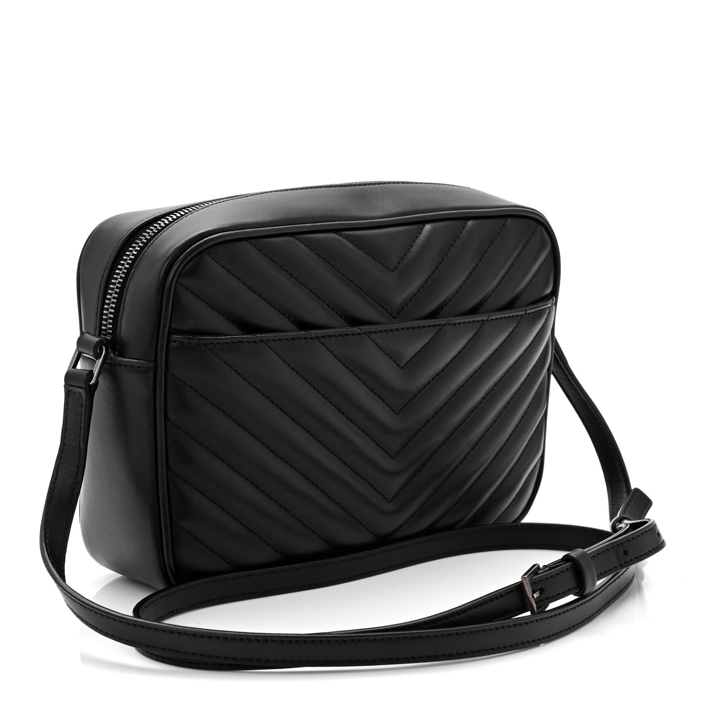 Calfskin Matelasse Monogram Lou Camera Bag Black