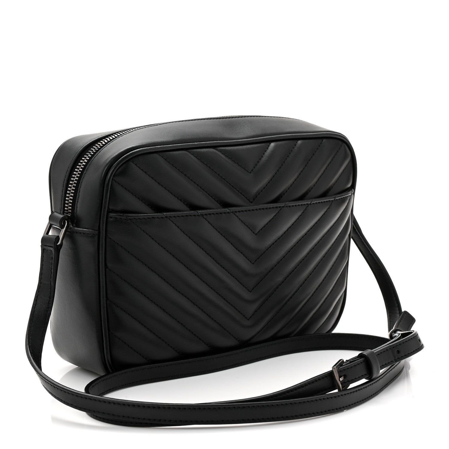 Saint Laurent Calfskin Matelasse Monogram Lou Camera Bag Black 3 of 11