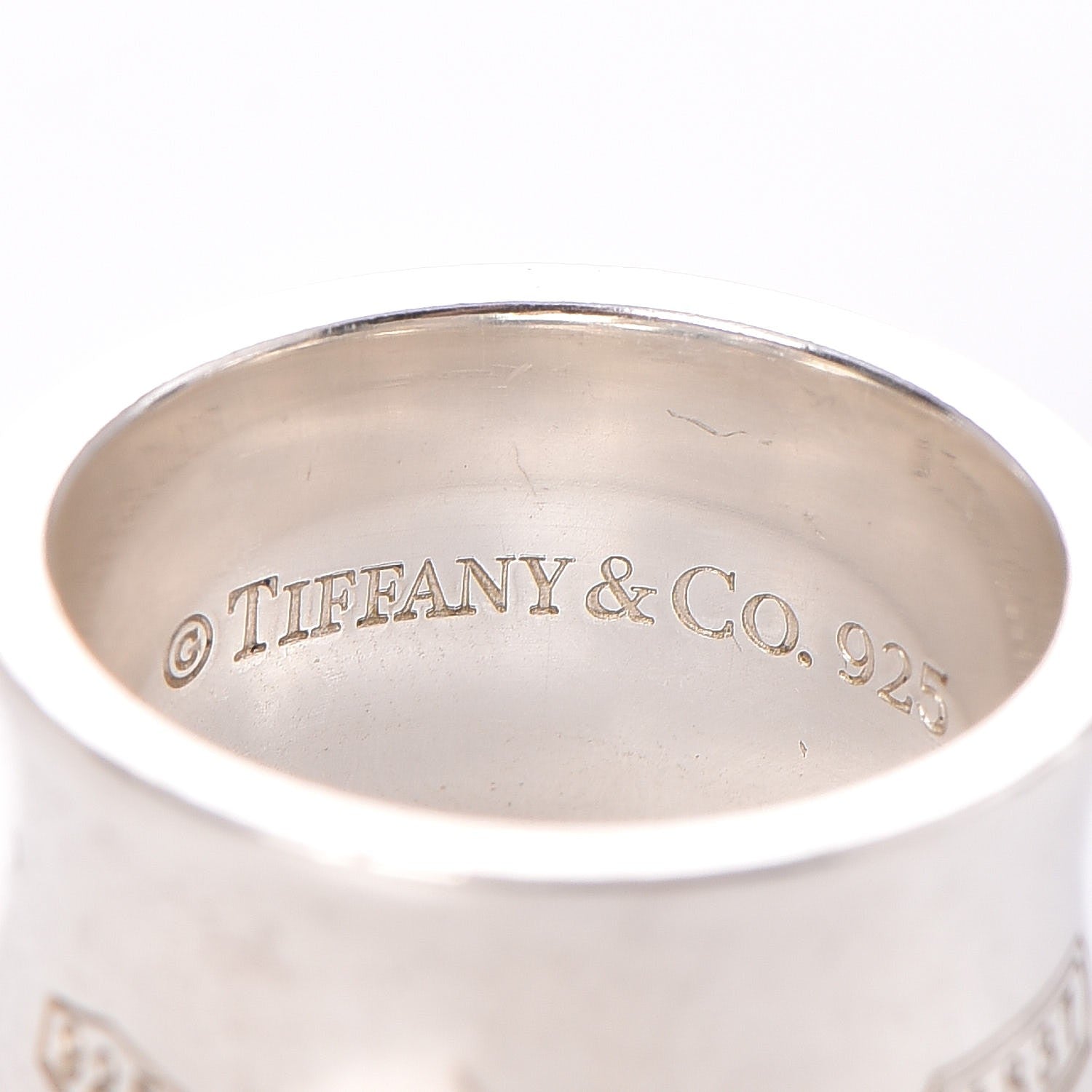 Tiffany Sterling Silver Wide 1837 Ring 56 7.5 4 of 4