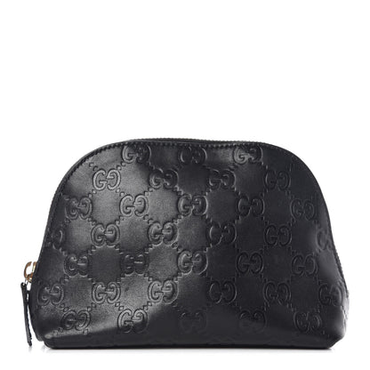 Gucci Guccissima Cosmetic Case Black 1 of 12