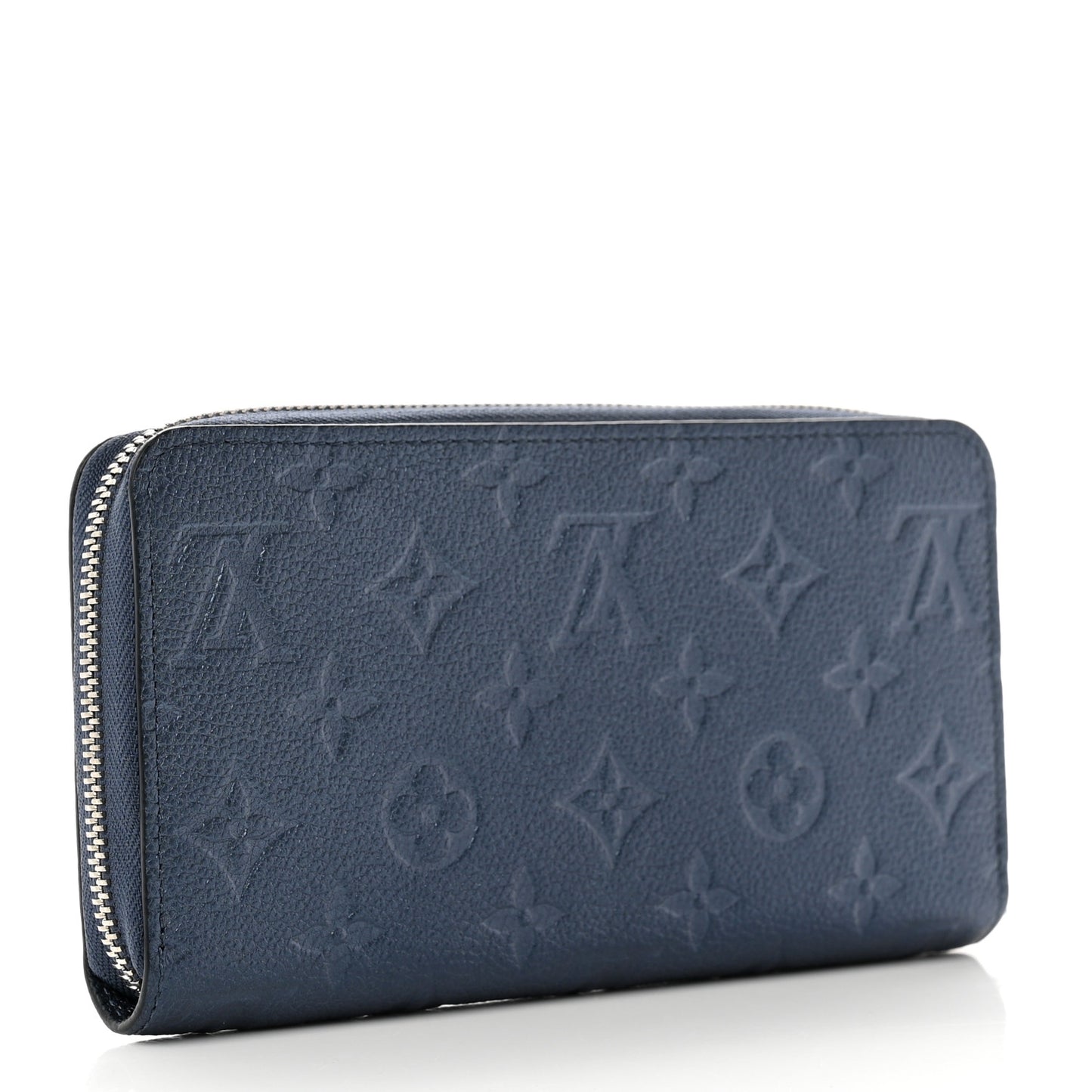 Metallic Empreinte Monogram Zippy Wallet Navy Nacre